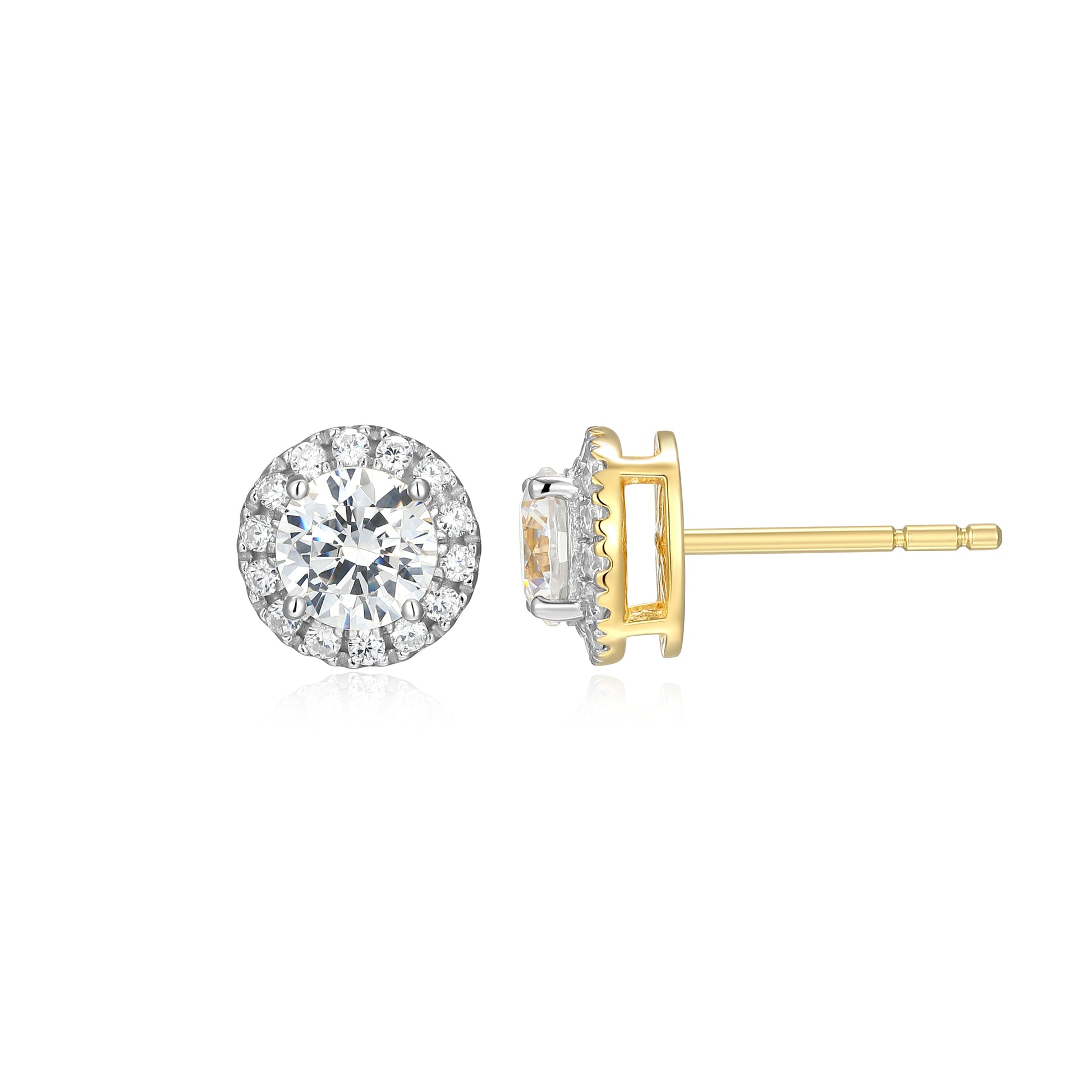 ME0147Y - Halo Stud Earrings
