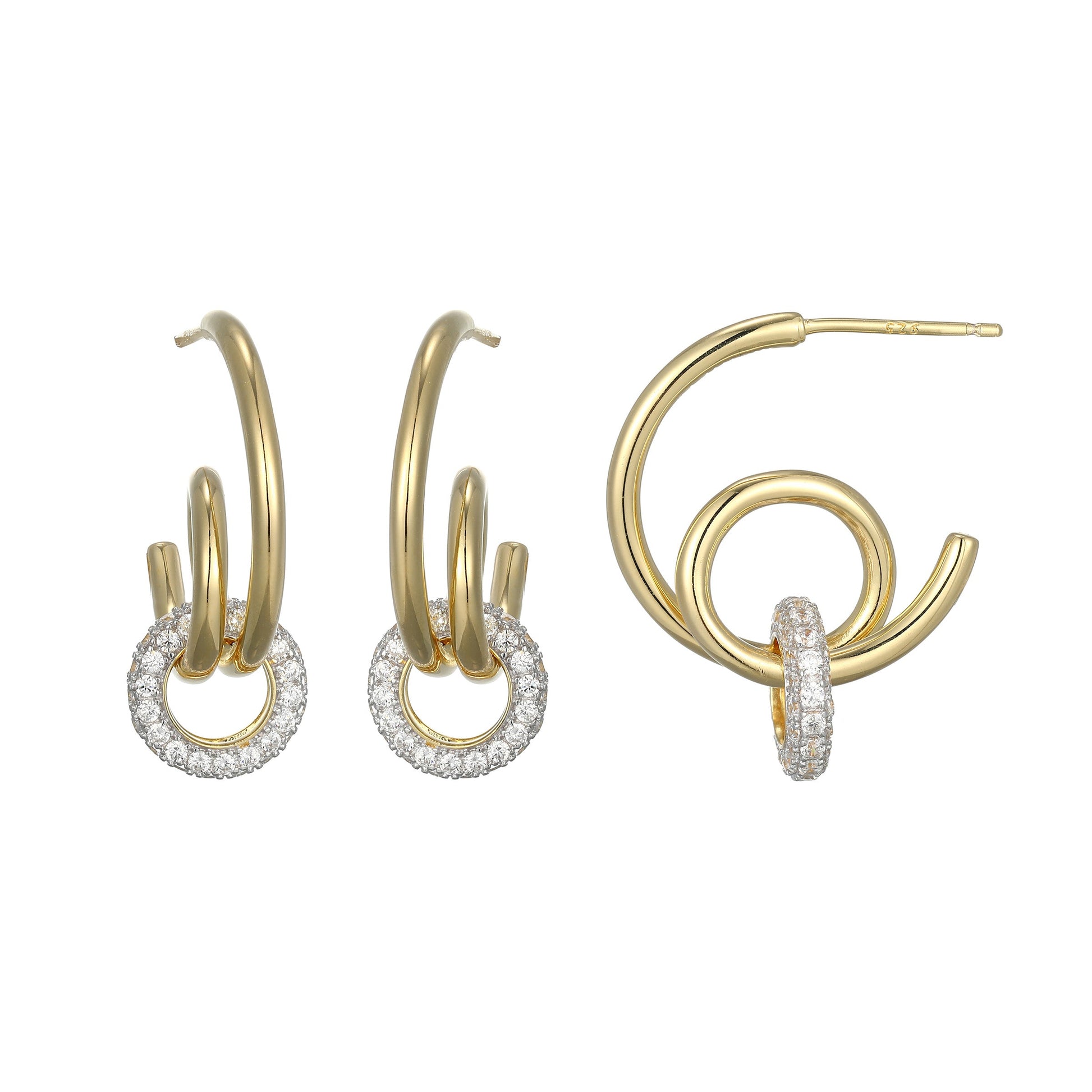 ME0110 - Circlet Twirling Lab-Created Diamond Earrings