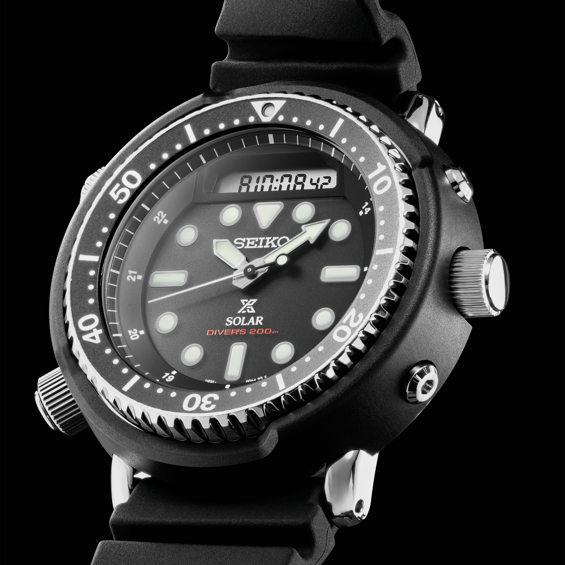 Seiko Prospex Solar Analog-Digital Diver Watch SNJ025