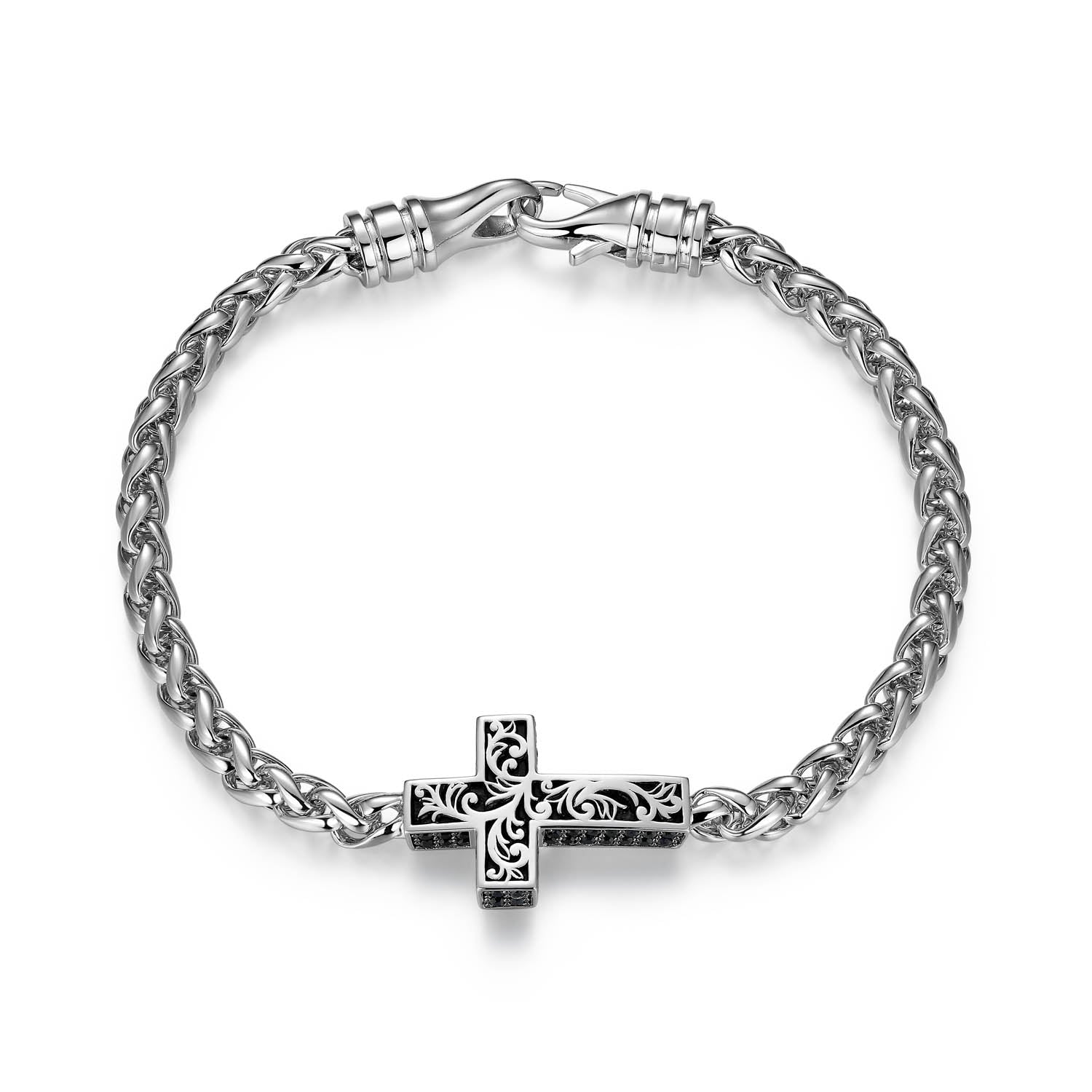 ub0054-links-gunmetal-rhodium-finish-sterling-silver-bracelet