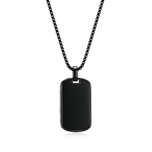 UN0065 - Eclipse Gunmetal Rhodium Finish Sterling Silver Necklace