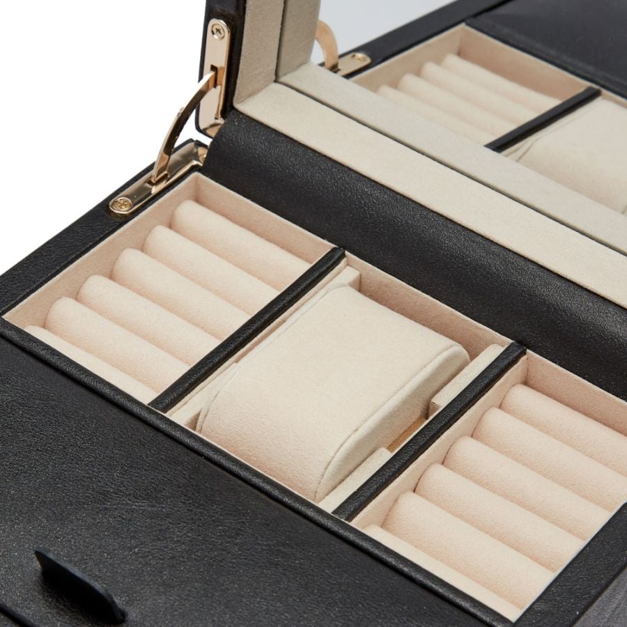 Wolf Palermo Single Watch Winder with Jewelry Storage 213702