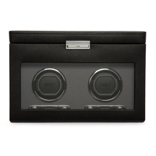 Wolf Double Watch Winder with Storage 456202
