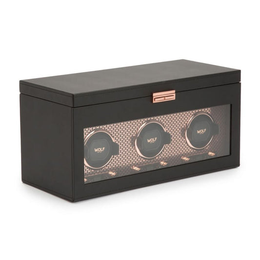 Wolf Axis Triple Watch Winder With Storage 469416
