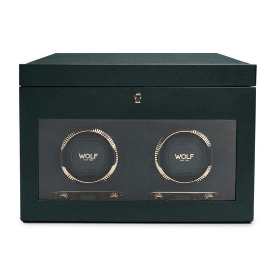 Wolf British Racing Double Watch Winder with Storage 792241